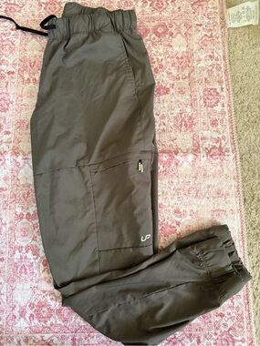 Men's Olive Drawstring Cargo Joggers - Unbranded